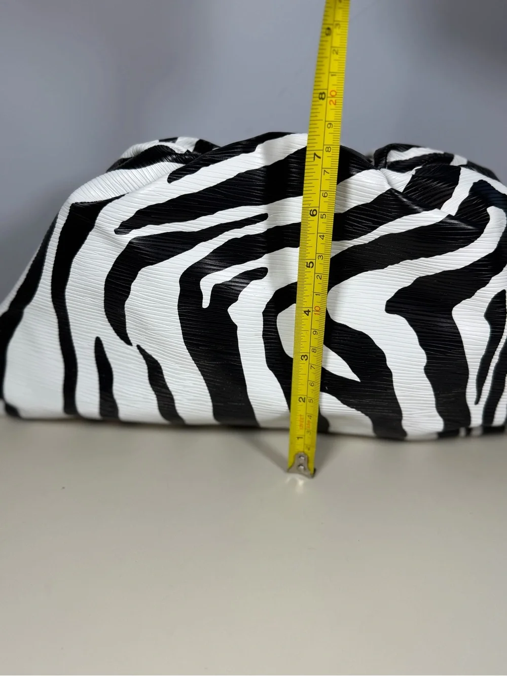 Unk Black & White Zebra Print Wristlet Clutch